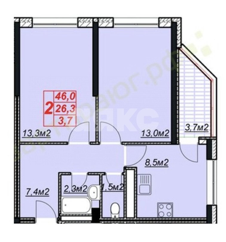 Фото №17: 2-комнатная квартира 50 м² - Анапа, жилой комплекс Лазурный, ул. Крестьянская, 27к2