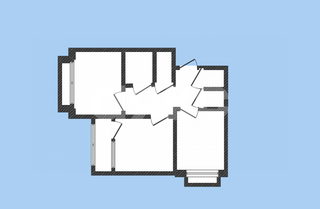 Фото №4: 2-комнатная квартира 54 м² - Луганск, р. Артёмовский, ул. Виктора Пятёркина, 5