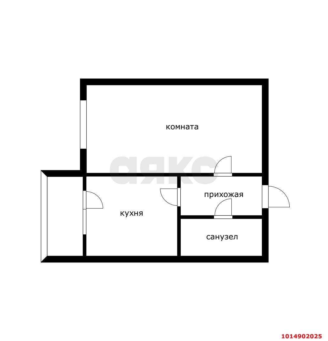 Фото №6: 1-комнатная квартира 34 м² - Краснодар, Черёмушки, ул. Селезнёва, 4Б
