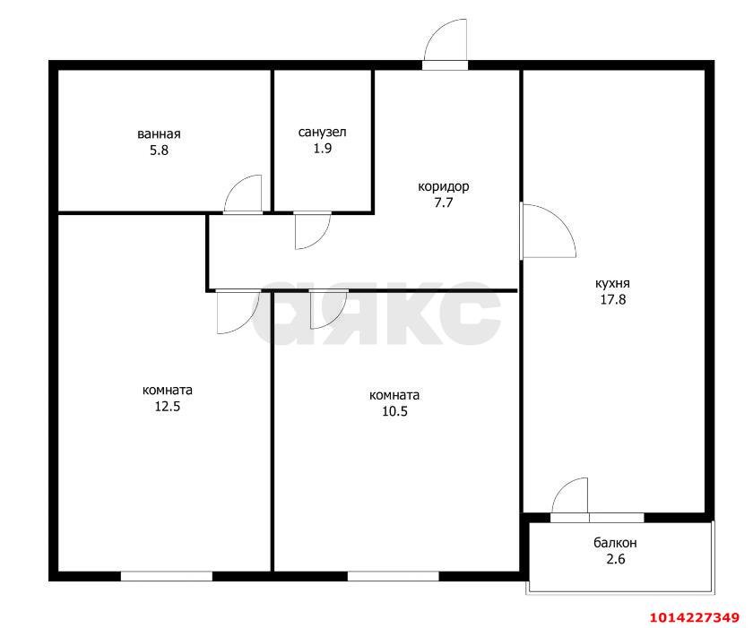 Фото №12: 2-комнатная квартира 56 м² - Краснодар, Прикубанский внутригородской округ, мкр. жилой комплекс Дыхание, ул. Лётчика Позднякова, 2к22