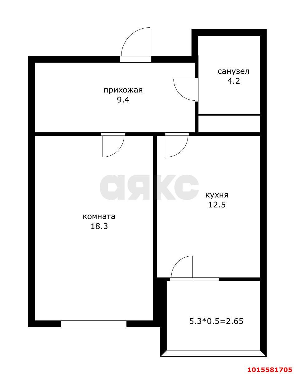 Фото №12: 1-комнатная квартира 47 м² - Краснодар, ЖК Тургенев, Западный внутригородской округ, Фестивальный, мкр. жилой комплекс Тургенев, ул. Дальняя, 8к1