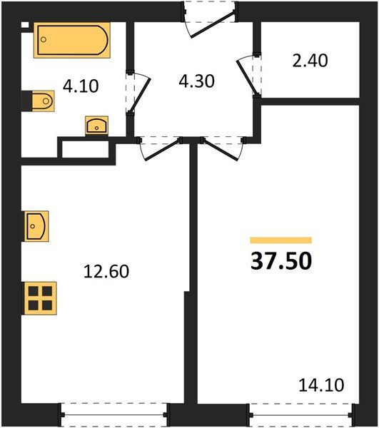 Фото №1: 1-комнатная квартира 37 м² - Краснодар, Догма Парк, мкр. Прикубанский внутригородской округ