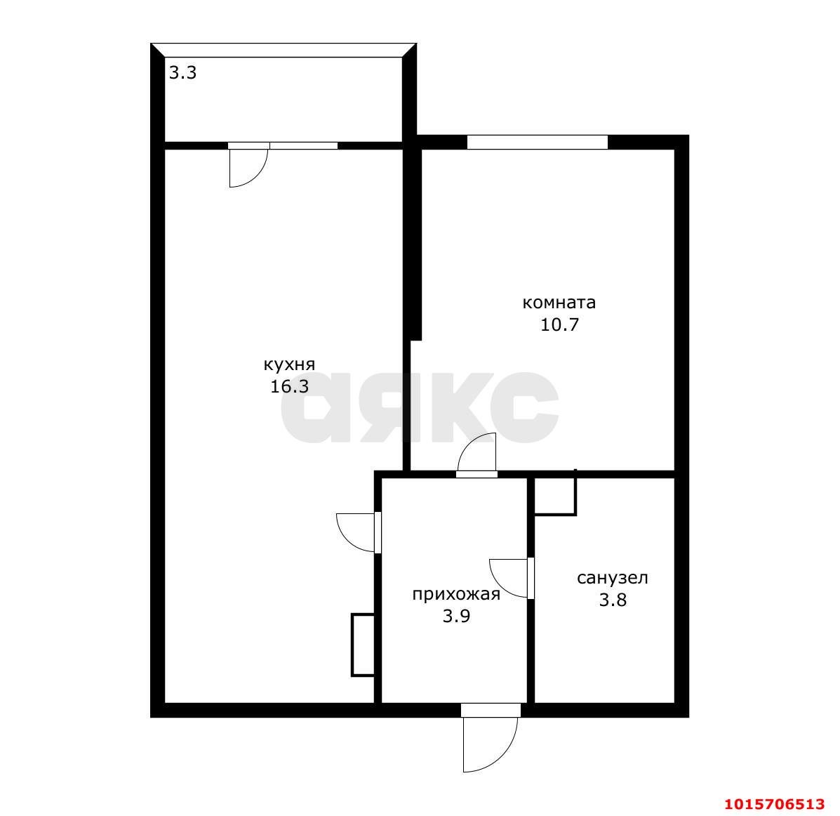 Фото №8: 1-комнатная квартира 38 м² - Краснодар, Парк Победы, ул. Героя Пешкова, 14к4