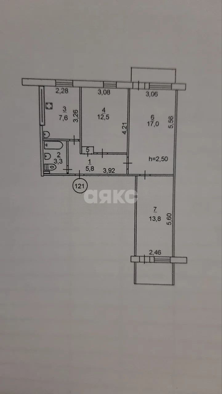 Фото №9: 3-комнатная квартира 63 м² - Мариуполь, Центральный, пр-кт Металлургов, 94