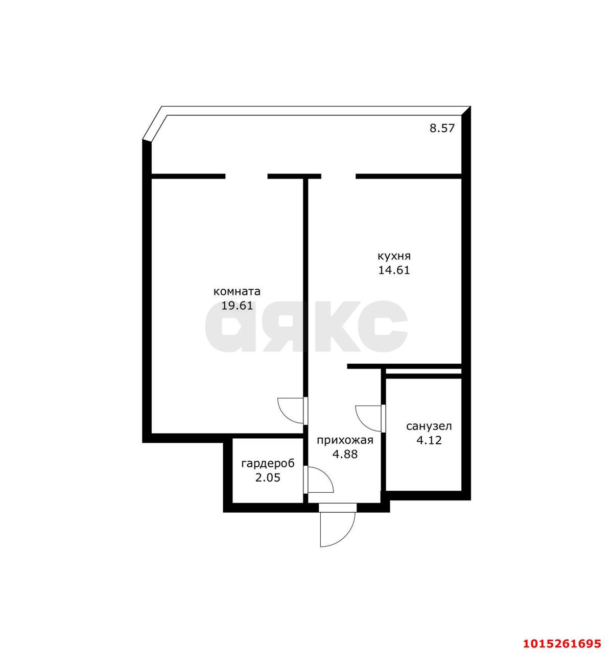 Фото №20: 1-комнатная квартира 45 м² - Краснодар, ЖК Димитрова, Центральный внутригородской округ, Дубинка, мкр. жилой комплекс Димитрова, ул. Димитрова, 3/1