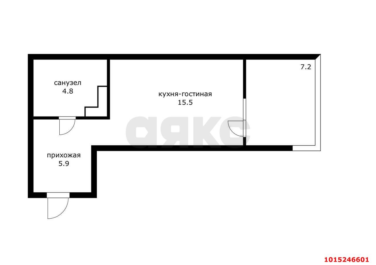 Фото №9: Студия 30 м² - Краснодар, Прикубанский внутригородской округ, квартал Доброта, мкр. Любимово, 16