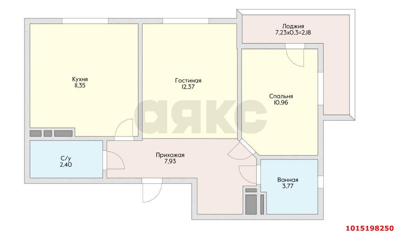 Фото №7: 2-комнатная квартира 52 м² - Краснодар, жилой комплекс Облака, ул. имени Генерала Корнилова, 9к1