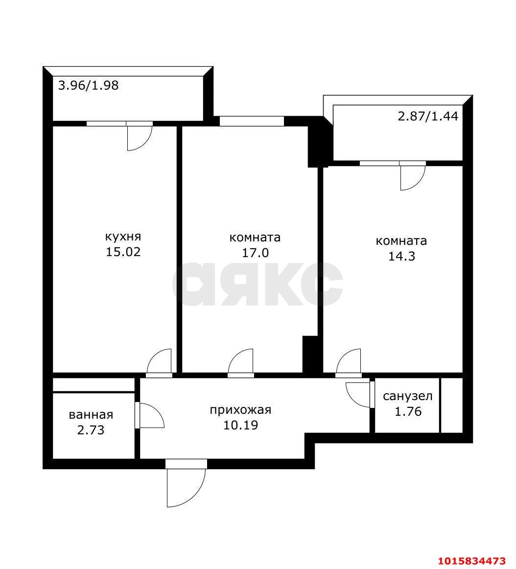 Фото №17: 2-комнатная квартира 65 м² - Краснодар, жилой комплекс Территория счастья, ул. Евгении Жигуленко, 3
