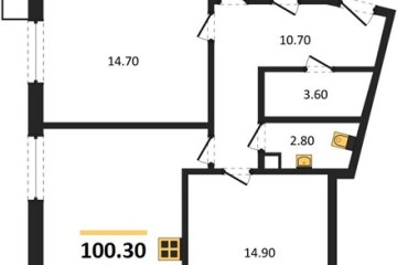 Фото №1: 3-комнатная квартира 100 м² - Краснодар, мкр. Парк Победы, 
