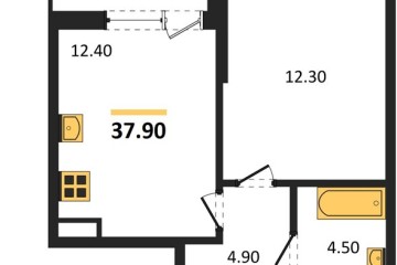 Фото №1: 1-комнатная квартира 37 м² - Краснодар, мкр. Парк Победы, 