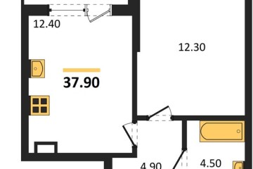 Фото №1: 1-комнатная квартира 37 м² - Краснодар, мкр. Парк Победы, 