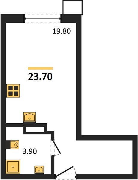 Фото №1: Студия 23 м² - Краснодар, Прикубанский внутригородской округ, мкр. Парк Победы