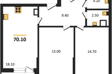 Фото №1: 2-комнатная квартира 70 м² - Краснодар, мкр. Прикубанский внутригородской округ, 