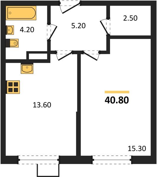 Фото №1: 1-комнатная квартира 40 м² - Краснодар, Прикубанский внутригородской округ, мкр. Парк Победы