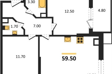 Фото №1: 2-комнатная квартира 59 м² - Краснодар, мкр. Парк Победы, 