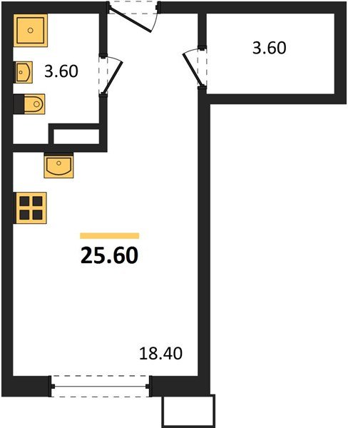 Фото №1: Студия 25 м² - Краснодар, Прикубанский внутригородской округ, мкр. Парк Победы