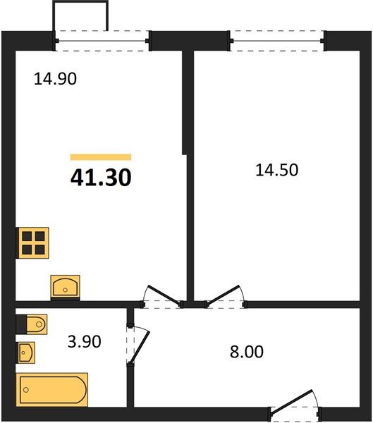 Фото №1: 1-комнатная квартира 41 м² - Краснодар, Прикубанский внутригородской округ, мкр. Парк Победы