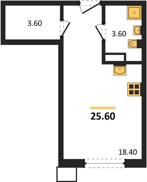Фото №1: Студия 25 м² - Краснодар, Прикубанский внутригородской округ, мкр. Парк Победы