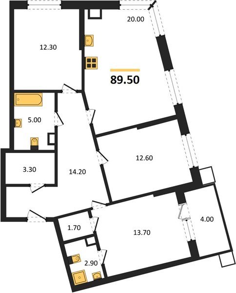 Фото №1: 3-комнатная квартира 89 м² - Краснодар, Прикубанский внутригородской округ, мкр. Парк Победы