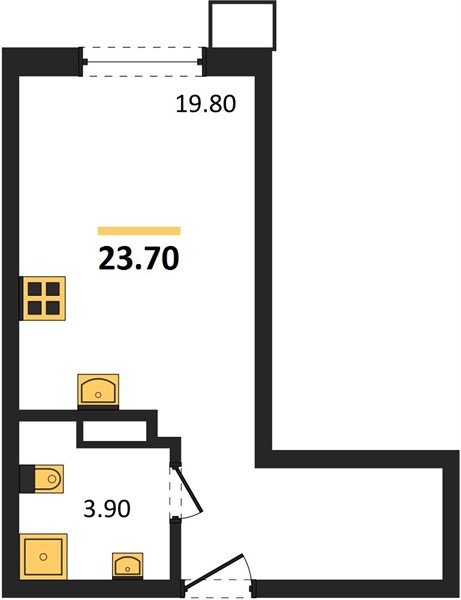 Фото №1: Студия 23 м² - Краснодар, Прикубанский внутригородской округ, мкр. Парк Победы