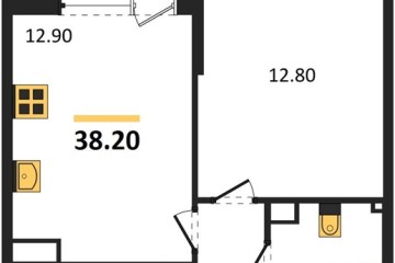 Фото №1: 1-комнатная квартира 38 м² - Краснодар, мкр. Парк Победы, 