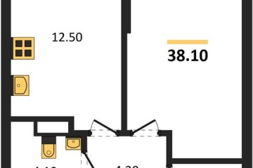 Фото №1: 1-комнатная квартира 38 м² - Краснодар, мкр. Прикубанский внутригородской округ, 