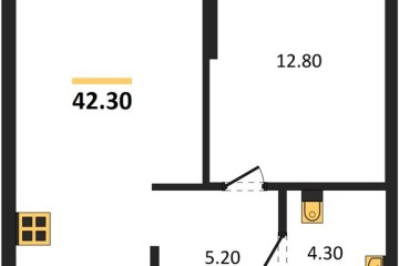 Фото №1: 1-комнатная квартира 42 м² - Краснодар, мкр. Прикубанский внутригородской округ, 