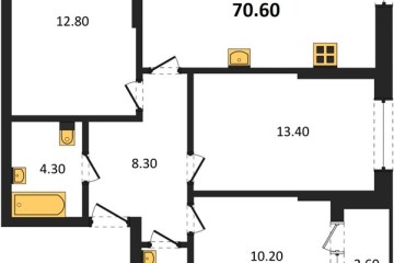 Фото №1: 3-комнатная квартира 70 м² - Краснодар, мкр. Прикубанский внутригородской округ, 