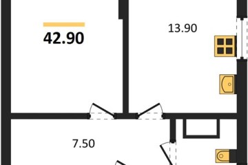 Фото №1: 1-комнатная квартира 42 м² - Краснодар, мкр. Догма Парк, 