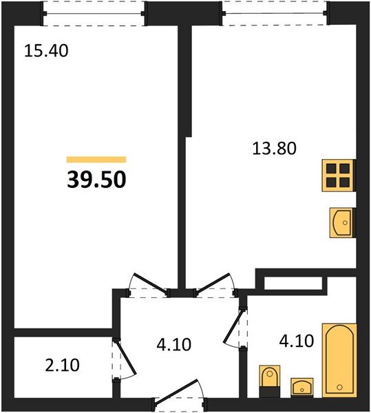 Фото №1: 1-комнатная квартира 39 м² - Краснодар, Догма Парк, мкр. Прикубанский внутригородской округ