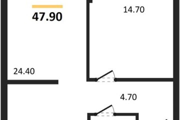 Фото №1: 1-комнатная квартира 47 м² - Краснодар, мкр. Прикубанский внутригородской округ, ул. Марины Цветаевой, 34