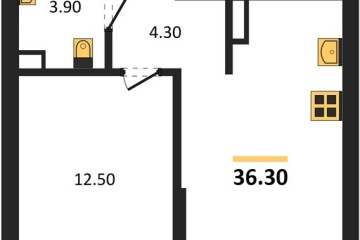 Фото №1: 1-комнатная квартира 36 м² - Краснодар, мкр. Прикубанский внутригородской округ, ул. Марины Цветаевой, 34