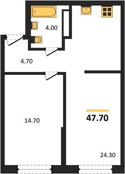 Фото №1: 1-комнатная квартира 47 м² - Краснодар, Прикубанский внутригородской округ, мкр. Догма Парк, ул. Марины Цветаевой, 36