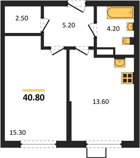 Фото №1: 1-комнатная квартира 40 м² - Краснодар, Прикубанский внутригородской округ, мкр. Парк Победы