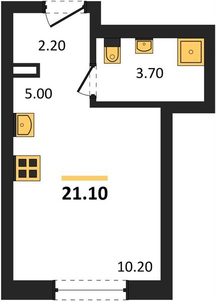 Фото №1: Студия 21 м² - Краснодар, мкр. Прикубанский внутригородской округ