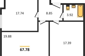 Фото №1: 2-комнатная квартира 67 м² - Краснодар, мкр. жилой комплекс Гарантия в Немецкой Деревне, ул. Атлантическая, 2к5