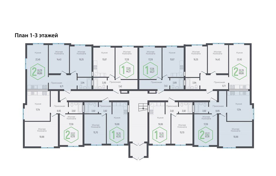 Фото №5: 2-комнатная квартира 67 м² - Краснодар, Прикубанский внутригородской округ, мкр. жилой комплекс Гарантия в Немецкой Деревне, ул. Атлантическая, 2к5