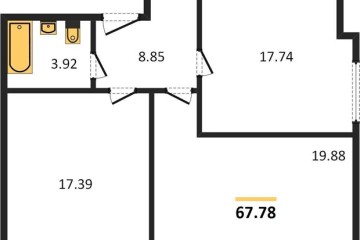 Фото №1: 2-комнатная квартира 67 м² - Краснодар, мкр. жилой комплекс Гарантия в Немецкой Деревне, ул. Атлантическая, 2к5