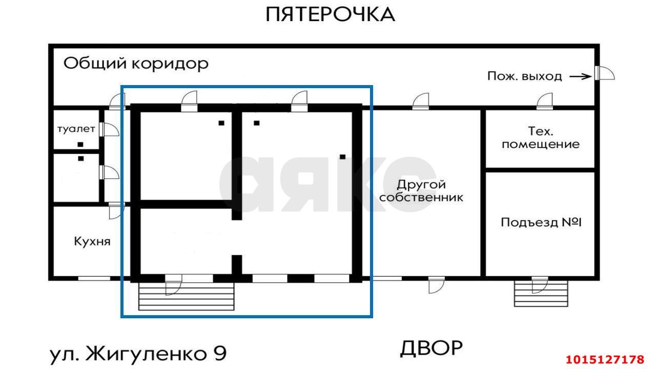 Фото №3: Торговое помещение 59 м² - Краснодар, жилой комплекс Победа, ул. Евгении Жигуленко, 9