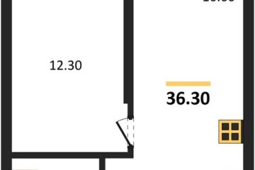 Фото №1: 1-комнатная квартира 36 м² - Краснодар, мкр. Прикубанский внутригородской округ, 