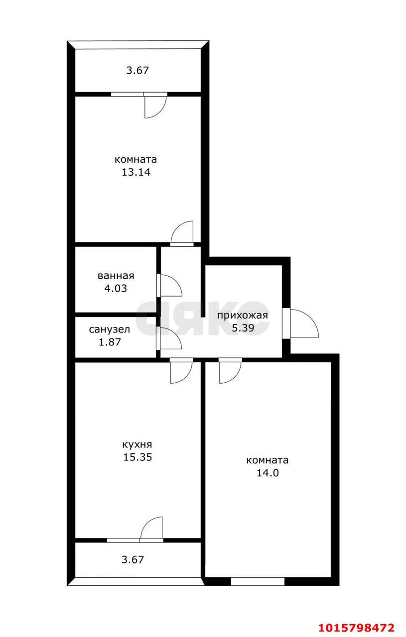 Фото №19: 2-комнатная квартира 68 м² - Краснодар, Гидростроителей, ул. Парусная, 20/3