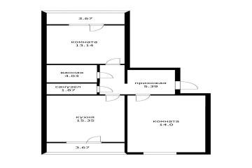 Фото №2: 2-комнатная квартира 68 м² - Краснодар, мкр. Гидростроителей, ул. Парусная, 20/3