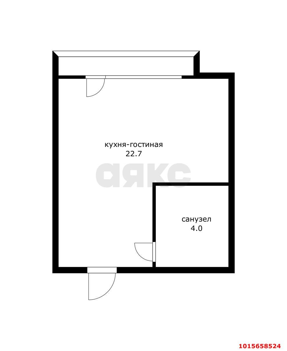 Фото №14: Студия 25 м² - Краснодар, Славянский, ул. Заполярная, 37к4