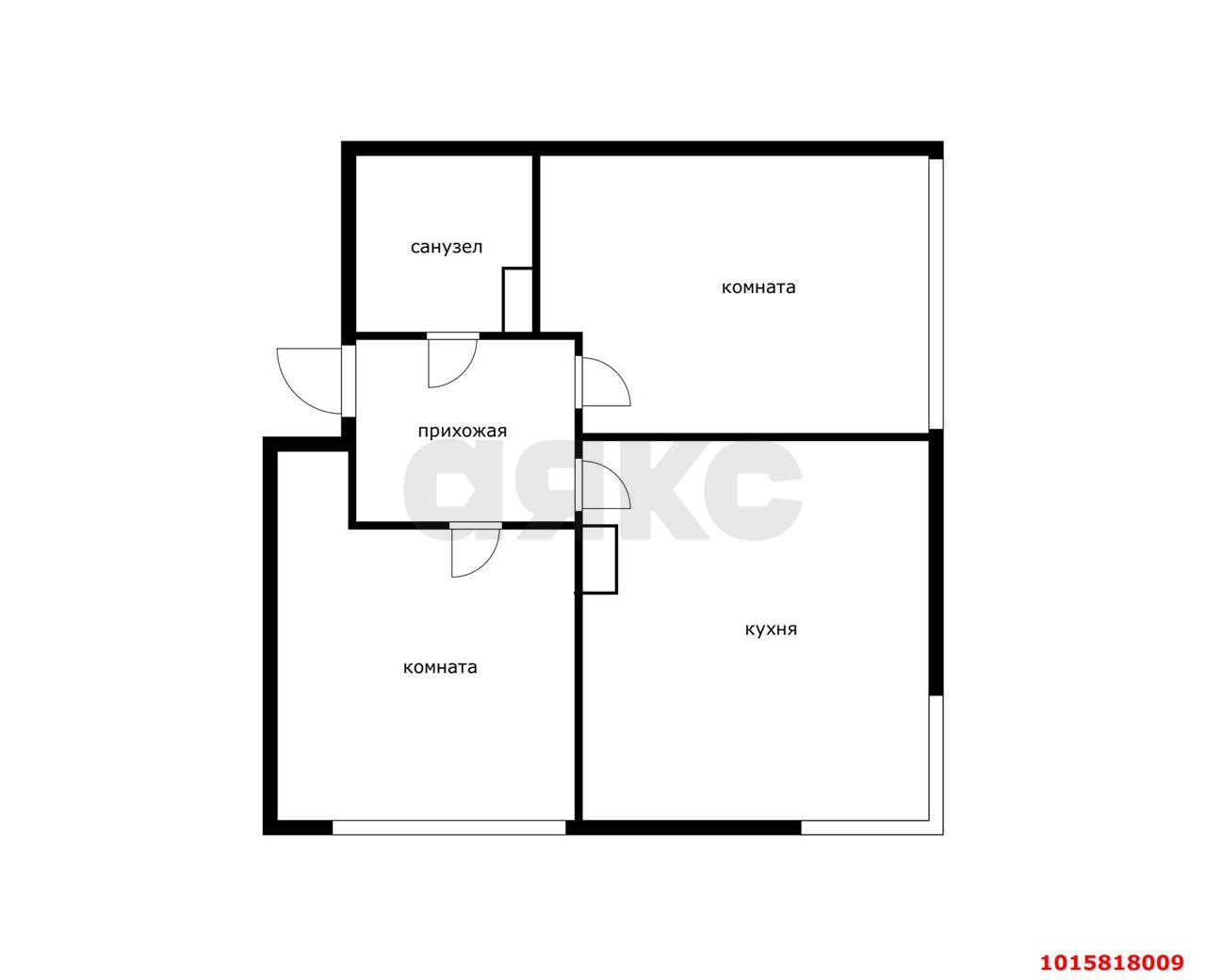 Фото №6: 2-комнатная квартира 53 м² - Краснодар, Прикубанский внутригородской округ, мкр. жилой комплекс Самолёт-3, ул. Ивана Беличенко, 86к1