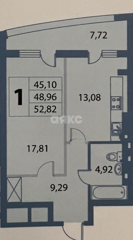 Фото №6: 1-комнатная квартира 54 м² - Ростов-на-Дону, жилой комплекс Тихий Дон, ул. Нижегородская, 31/2
