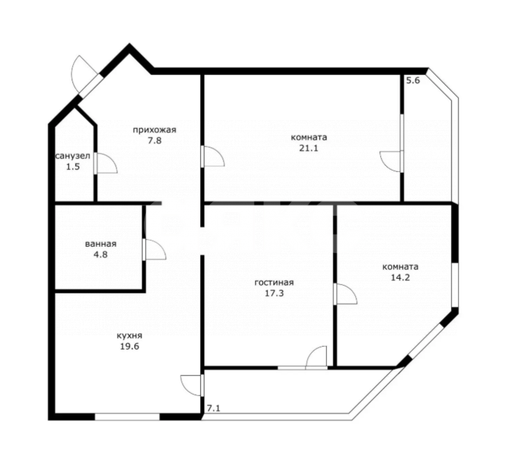 Фото №33: 3-комнатная квартира 115 м² - Сочи, Гагарина, ул. Виноградная, 2Б