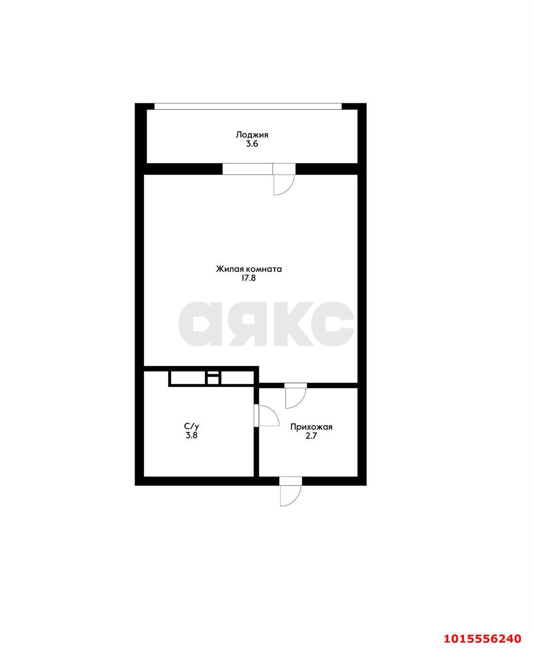 Фото №6: Студия 18 м² - Краснодар, жилой комплекс Самолёт-3, ул. Константина Гондаря, 91