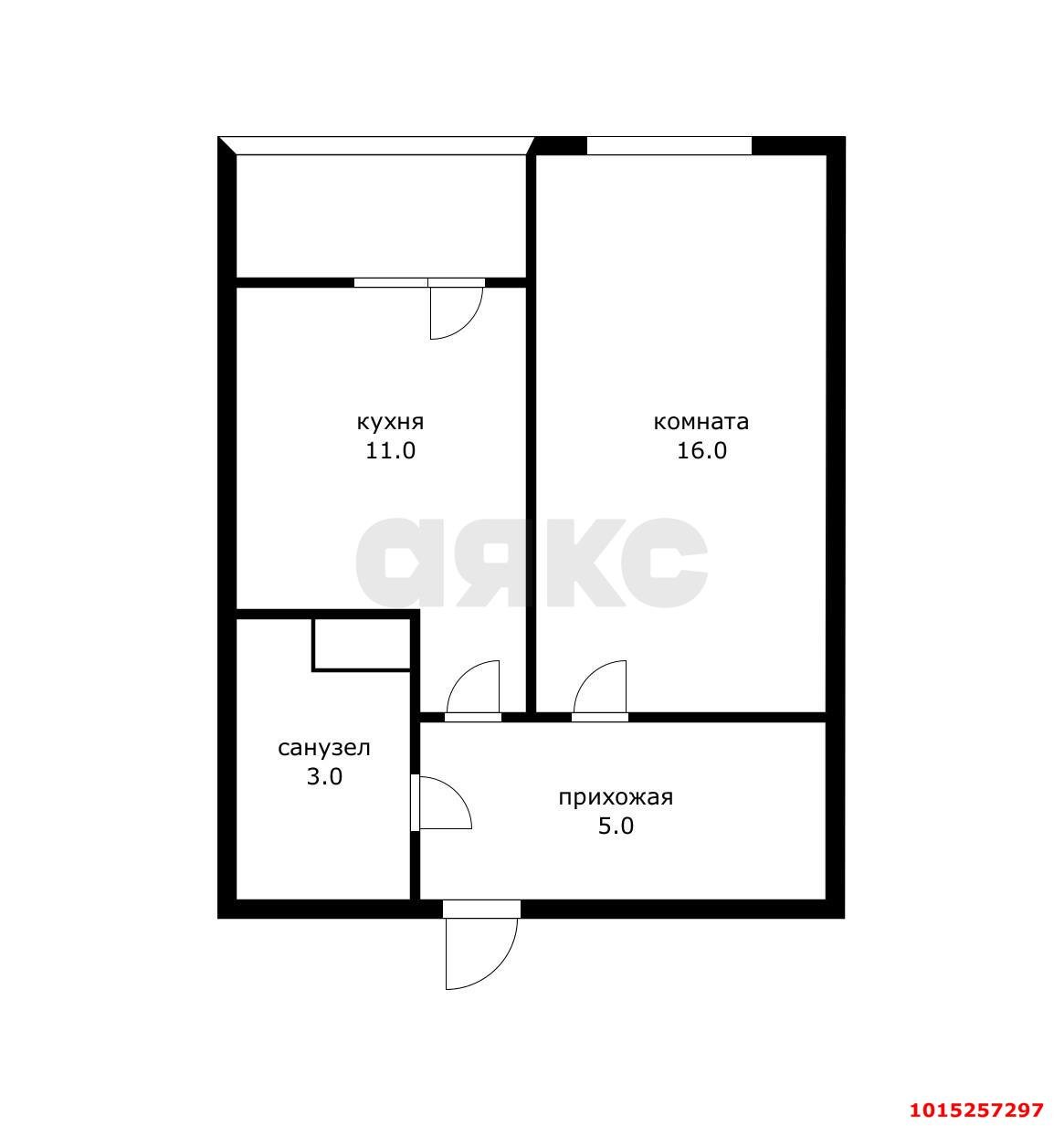 Фото №17: 1-комнатная квартира 37 м² - Краснодар, жилой комплекс Альпы, ул. Командорская, 6