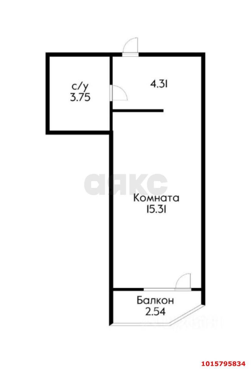 Фото №8: Студия 23 м² - Краснодар, Россинского, Прикубанский внутригородской округ, мкр. жилой комплекс Видный, ул. Командорская, 3к1