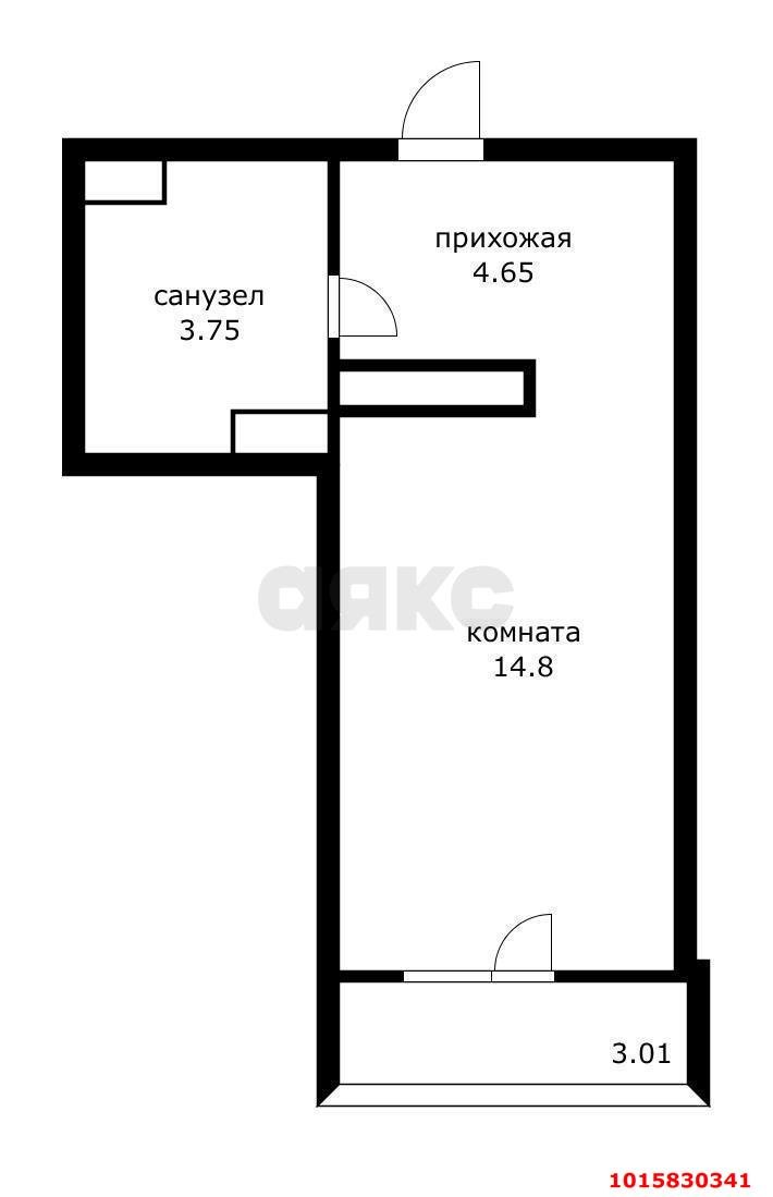 Фото №8: Студия 25 м² - Краснодар, жилой комплекс Видный, ул. Командорская, 3к1